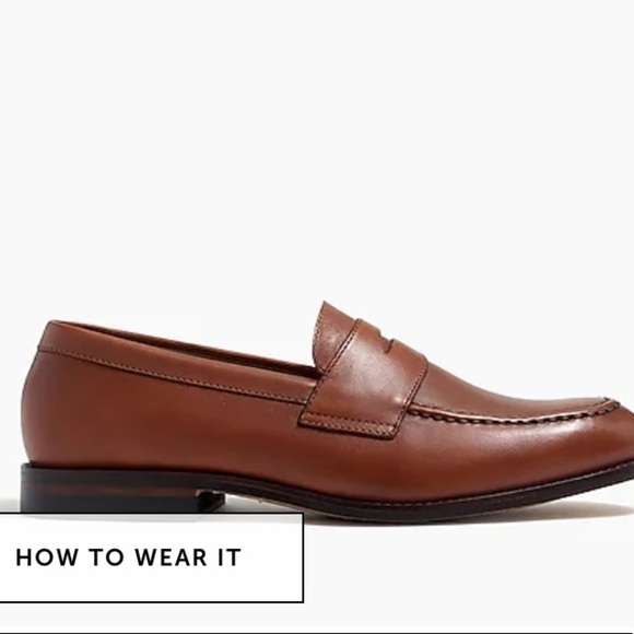 J Crew Factory Leather penny loafers AW268
